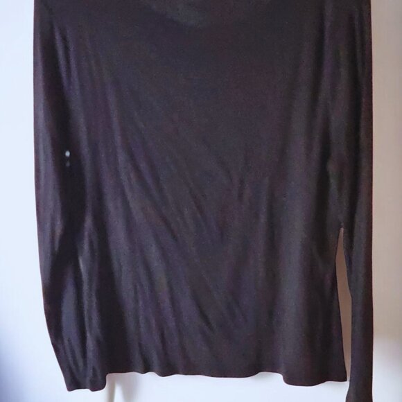 A New Day Black Long Sleeve Crew Neck Tee | Size Large | Layered Moto Look - Picture 3 of 10